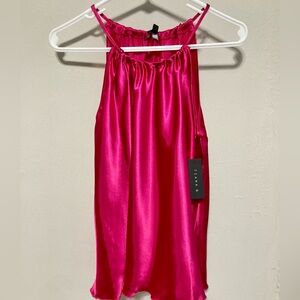 Hot pink halter top